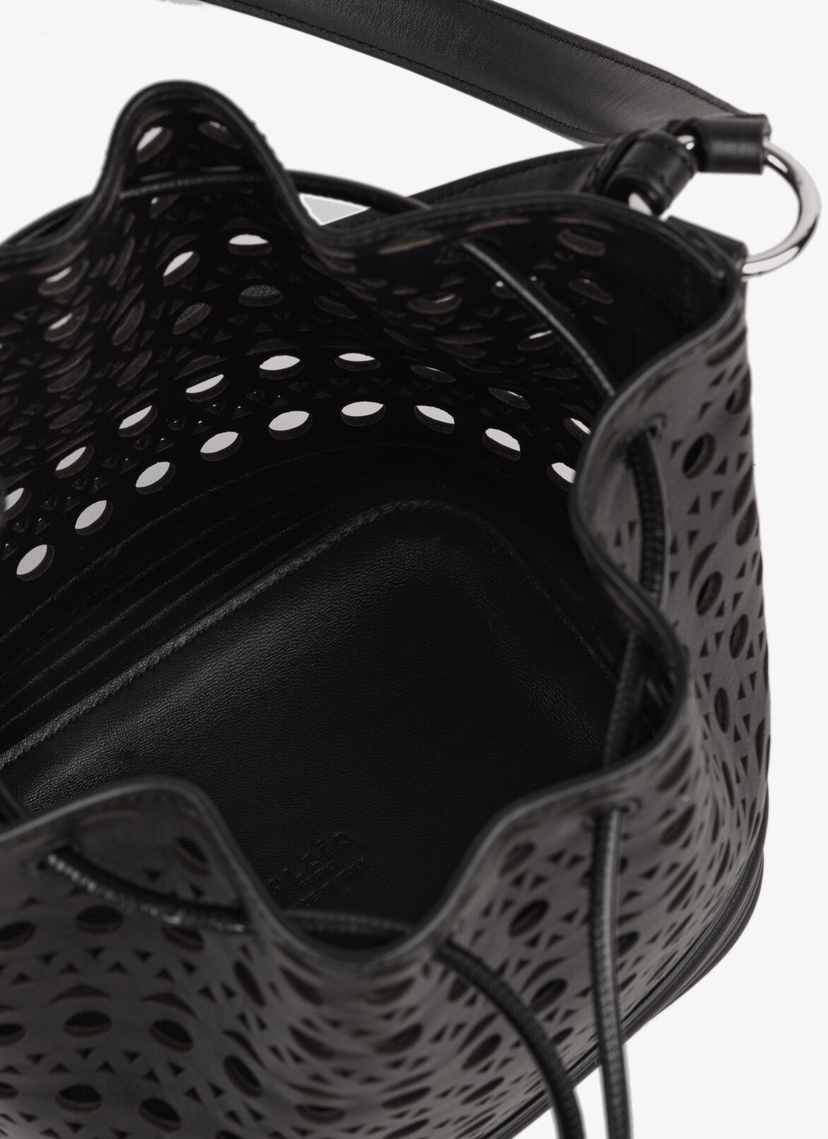 Le Seau openwork leather bag ALAÏA BLACK LE SEAU OPENWORK LEATHER BAG
